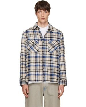 Tonywack Checked Cotton Flannel Shirt - Blue