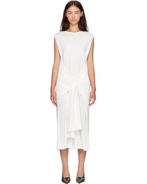 TOTEME Tie-Waist Jersey Midi Dress - White