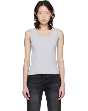 Maison Kitsuné Baby Fox Ribbed Tank Top - Black