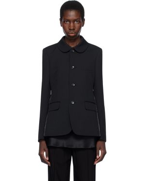 COMME DES GARÇON BLACK ブラック ウールギャバジン テーラードジャケット
