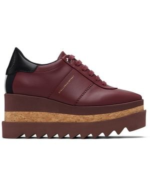 Stella McCartney Burgundy Sneak-Elyse Platform Trainers - Red