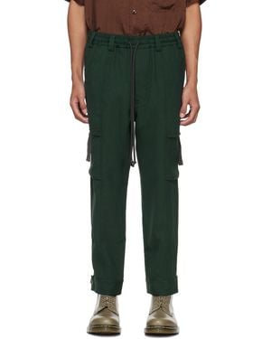 Song For The Mute Tabbed Cargo Pants - Green