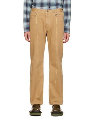 WOOYOUNGMI Tan Dyed Jeans - Multicolour