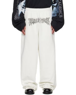 Vetements Off- Cradle Of Filth Logo Sweatpants - White