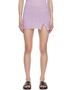 Filippa K Purple Braided Miniskirt - Pink