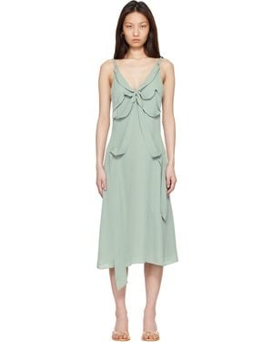 Acne Studios Bow Silk Midi Dress - Black