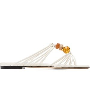 Jimmy Choo Lova Mule Flat Sandals - Metallic
