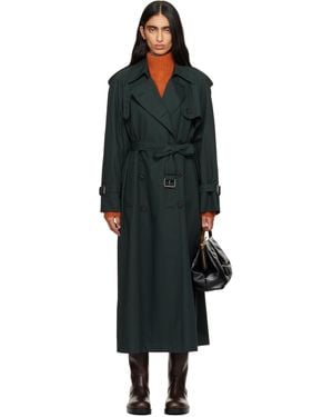 Dries Van Noten Double-Breasted Trench Coat - Black
