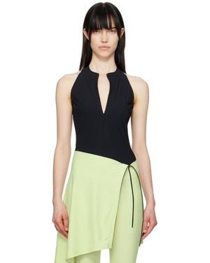JOHANNA Paris Half-Zip Tank Top - Black