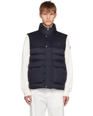 Moncler ネイビー Rance ダウンベスト - ブルー