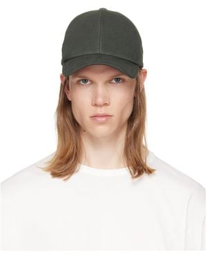 Balmain Khaki Washed Cotton Cap - Brown