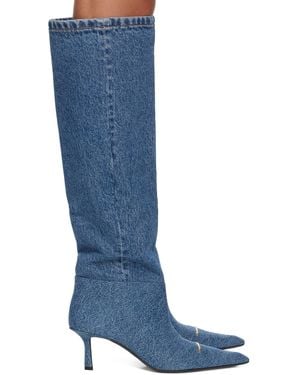 Alexander Wang Indigo Viola Denim Boots - Blue