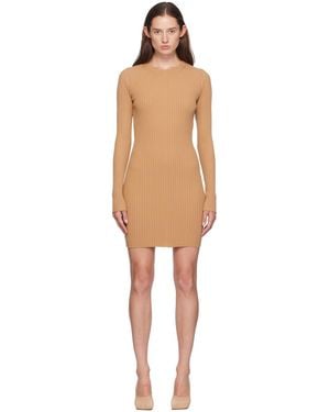 Sportmax Tan Rib Minidress - Black