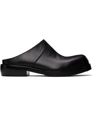 Dries Van Noten Leather Clog Loafers - Black