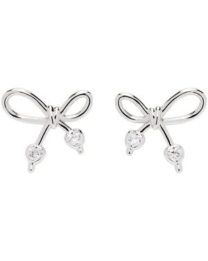 ShuShu/Tong Ssense限定 Yvminエディション シルバー Knotted Bow ピアス - ブラック