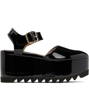 Stella McCartney Elyse Patent Platform Sandals - Black
