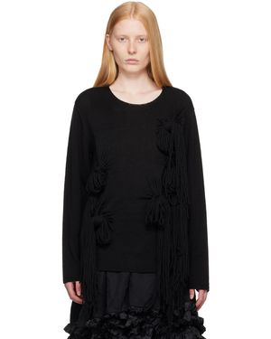 Comme des Garçons ブラック Acrylic Wool Jersey プルオーバー