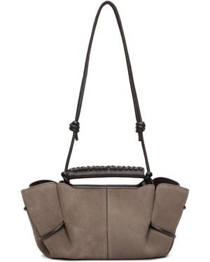Hereu Arta Mini Suede Bag - Grey