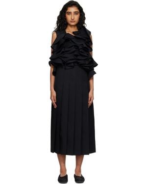 Comme des Garçons Twill Midi Dress - Black