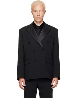 Ernest W. Baker Six Button Double Breasted Blazer - Black