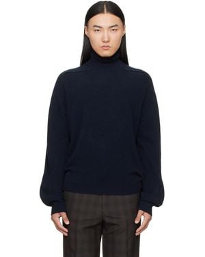 Maison Margiela Virgin Wool Turtleneck - Blue