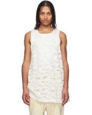 Comme des Garçons Raschel Lace Tank Top - White