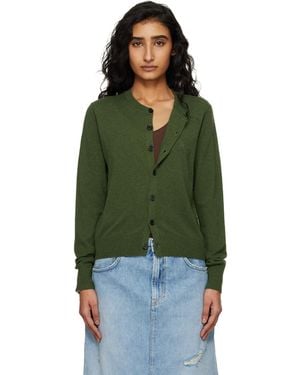 Acne Studios Fitted Yak Wool Cardigan - Green
