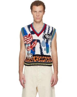 Marni V-Neck Vest - Multicolour