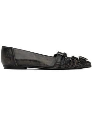 【Acne Studios】レザー バレエ フラットシューズ Acne Studios - レザーバレエフラット - ブラック