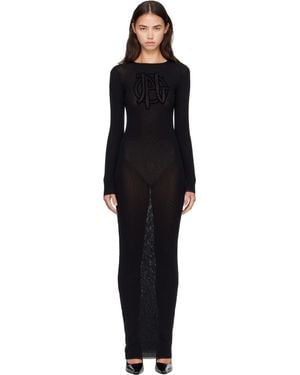 Jean Paul Gaultier 'The Jpg Logo Long' Maxi Dress - Black