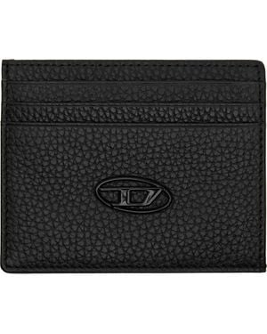 DIESEL Leather Card Holder - Black