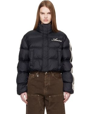 Amiri Bones Cropped Down Jacket - Black