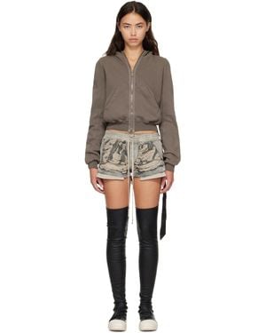 Rick Owens Tower Small Hoodie - Grey