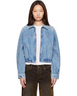 Agolde Dixon Denim Bomber Jacket - Blue