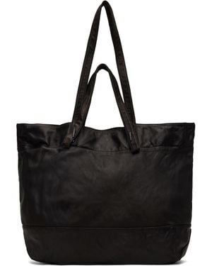 Yohji Yamamoto ブラック Product Dyeing Horse ダブルハンドル トートバッグ