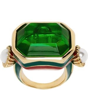 CASABLANCA Gradient Ring - Green