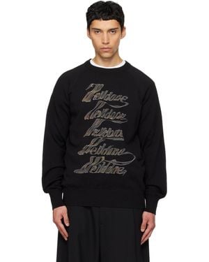 we11done Multi-Logo Sweater - Black