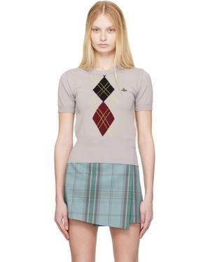Vivienne Westwood トープ アーガイル セーター - マルチカラー