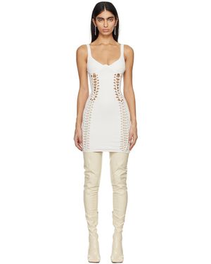 Dion Lee オフホワイト ブレイド ミニワンピース - ブラック