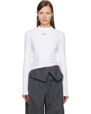 Jacquemus ホワイト 'The Gros Grain' 長袖Tシャツ