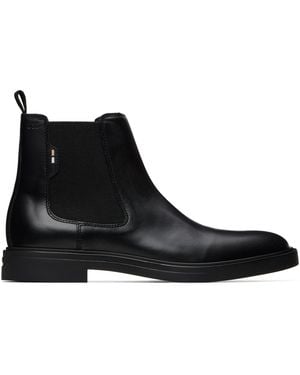 BOSS Signature Stitch Chelsea Boots - Black