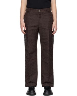 Ferragamo Monogram Trousers - Black