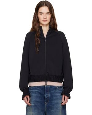 Moncler Neoprene Zip-up Jacket - Black
