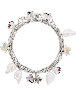 we11done Monster Charms Necklace - Metallic