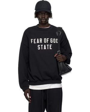 Fear Of God 90S Fit Fleece Crewneck Sweatshirt - Black