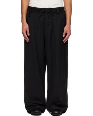 Y-3 Wool Straight Leg Pants - Black