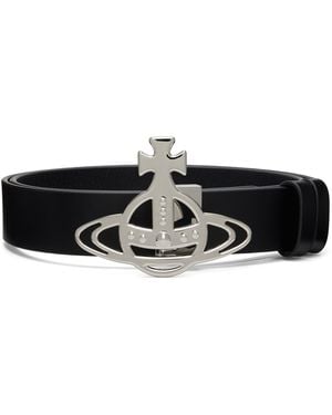 Vivienne Westwood Line Orb Buckle Belt - Black