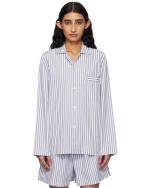 Tekla Poplin Long-Sleeved Pajama Shirt - Multicolor