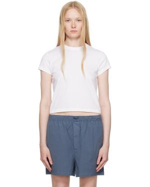 Skims ホワイト Relaxed Tees シュランケン Tシャツ - ブルー