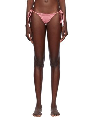 Frankie's Bikinis レッド＆ホワイト Divine Skimpy ストリング ビキニボトム